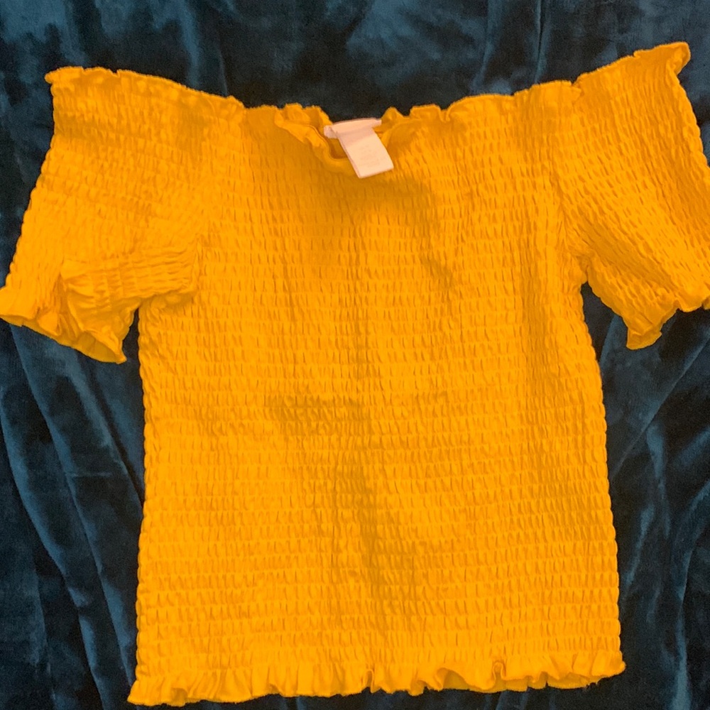 H&M ruffle tube top
